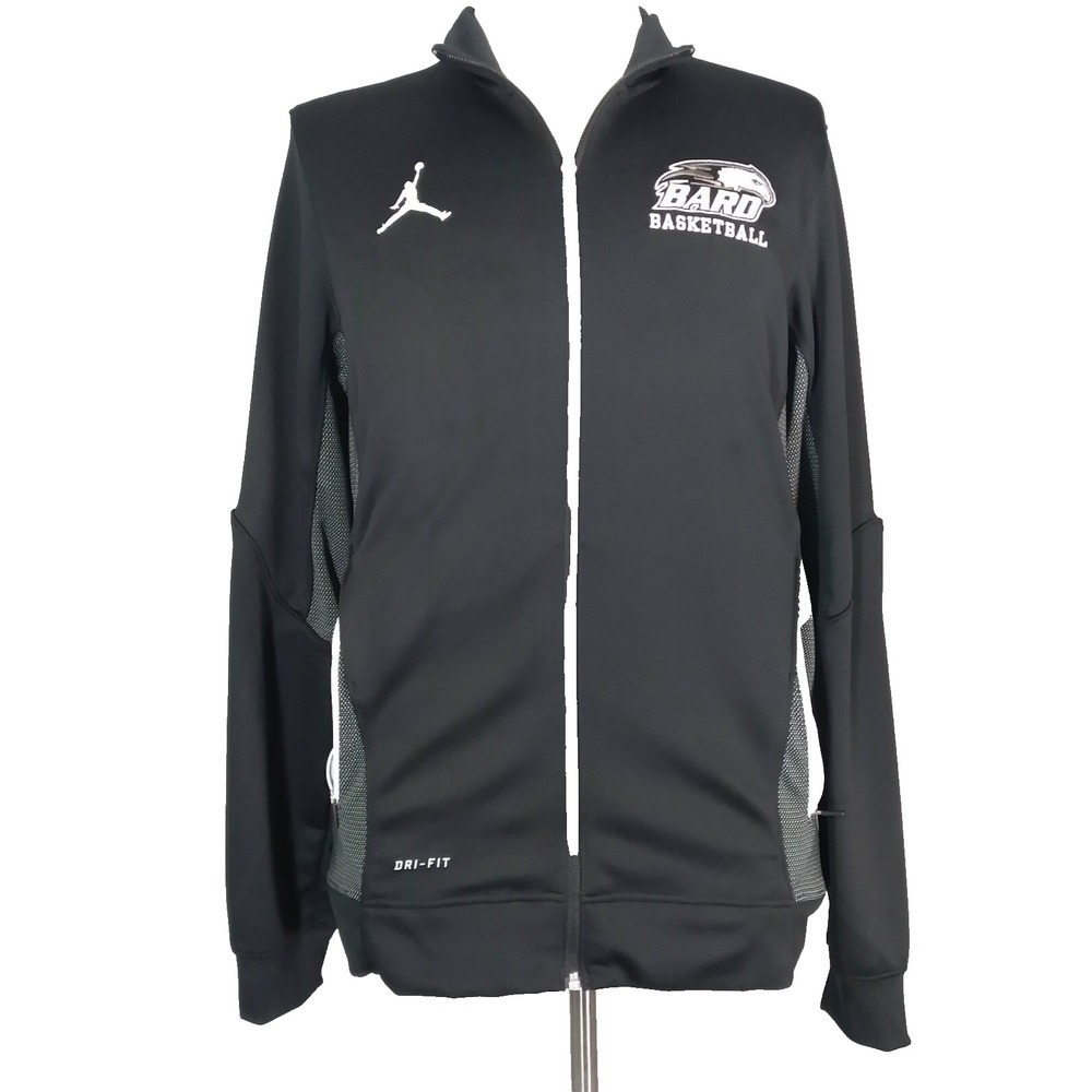 Nike Jacket Mens Medium Black Jordan Dri-Fit Bard Basketball Track Full Zip